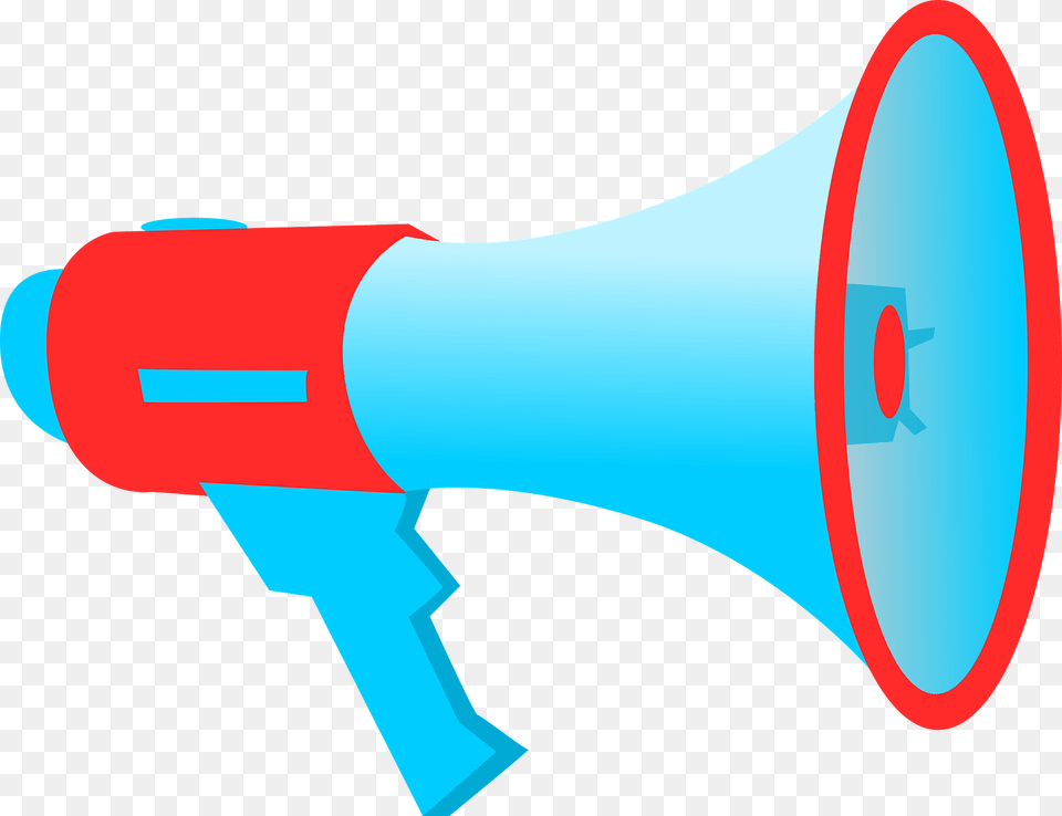 Blue And Red Megaphone Clipart, Electronics, Speaker, Dynamite, Weapon Png