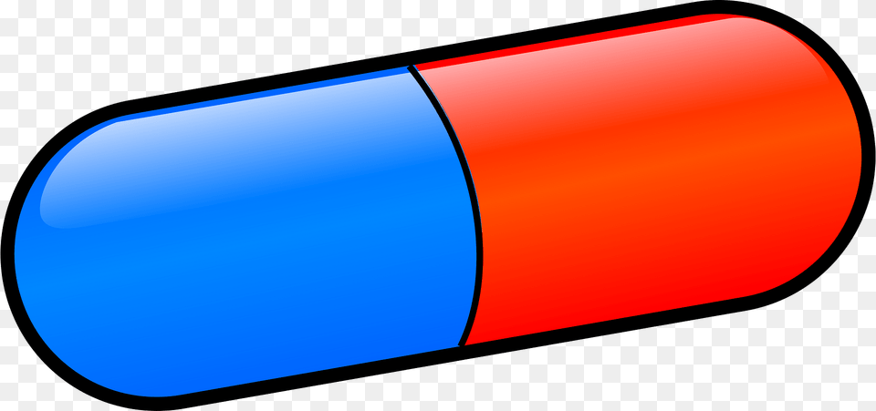 Blue And Red Pill Capsule Clipart, Medication Free Transparent Png