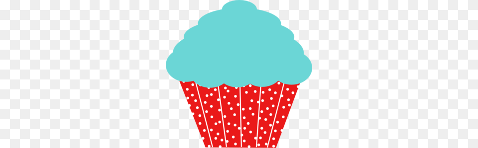 Blue And Red Polkadot Cupcake Clip Art, Food, Cake, Cream, Dessert Free Transparent Png