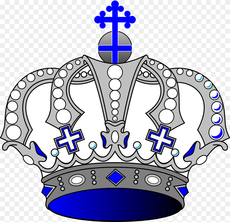 Blue And Silver Crown, Accessories, Jewelry, Bulldozer, Machine Free Transparent Png