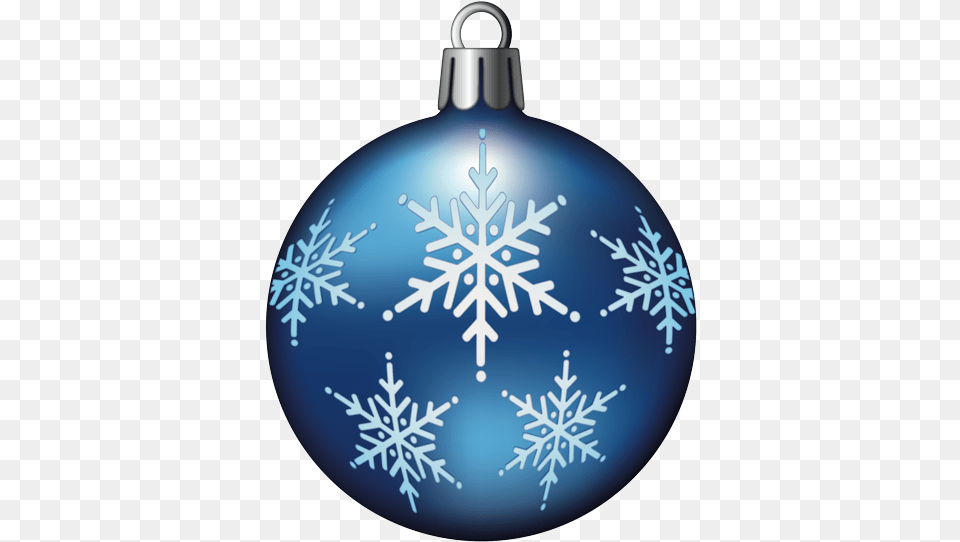 Blue And Snowflake Christmas Bauble Christmas Ornament, Accessories, Lighting, Nature, Outdoors Free Png Download