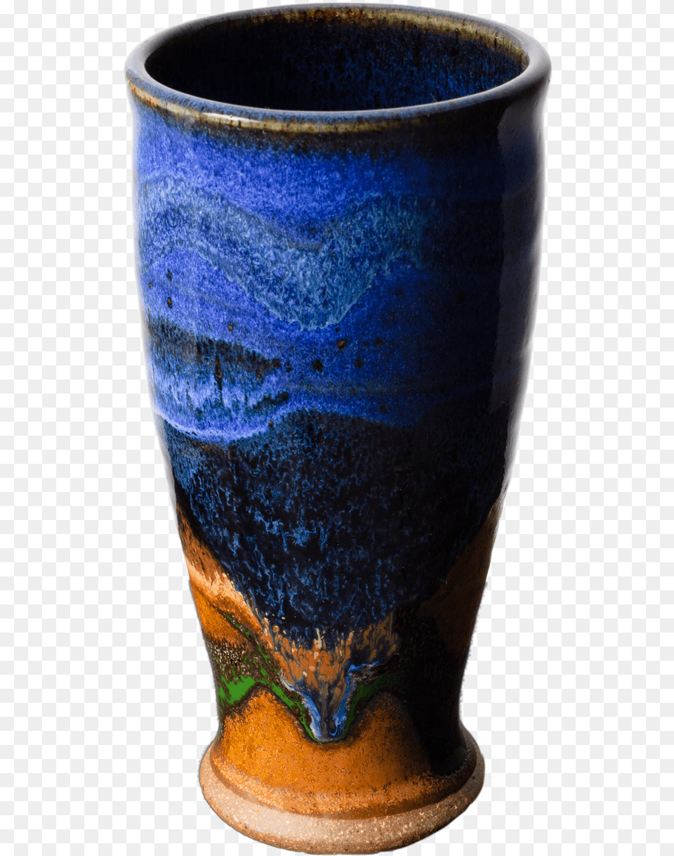 Blue And Toasted Orange Handmade Pottery Beer Stein Ceramic, Glass, Jar, Cup, Art Free Png