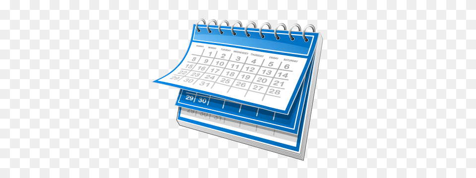 Blue And White Calendar, Text Free Png Download