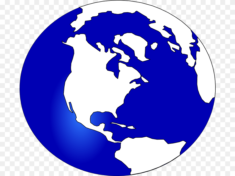 Blue And White Earth, Astronomy, Globe, Outer Space, Planet Png Image