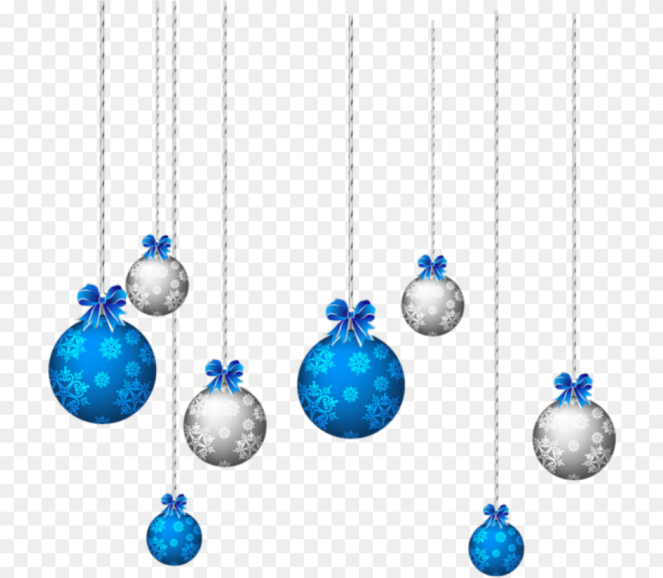 Blue And White Hanging Christmas Balls Christmas Blue Ball, Accessories, Earring, Jewelry, Necklace Free Png Download