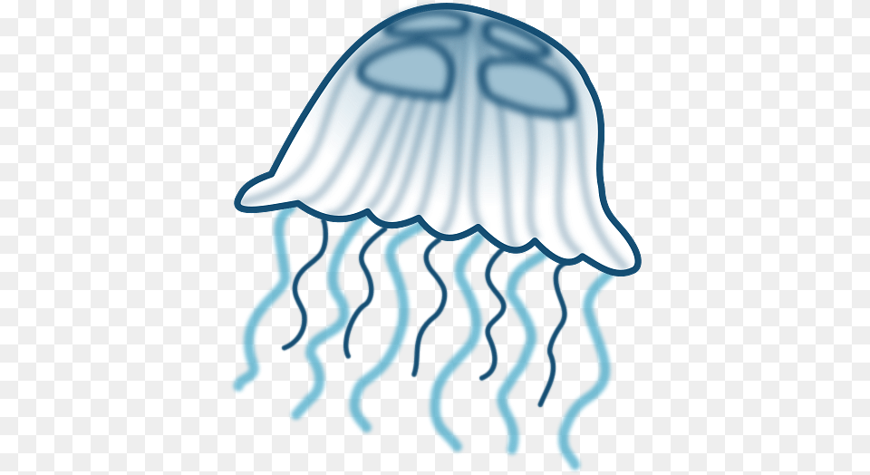 Blue And White Jellyfish, Animal, Sea Life, Invertebrate Free Transparent Png