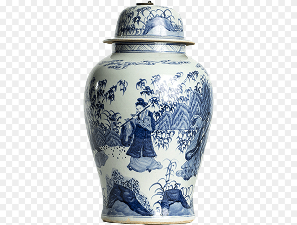 Blue And White Porcelain, Art, Pottery, Jar, Adult Free Png Download