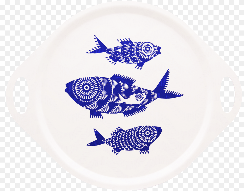 Blue And White Porcelain, Plate, Pottery, Animal, Fish Png
