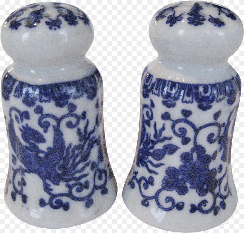 Blue And White Salt And Pepper Shakers, Art, Porcelain, Pottery, Jar Free Png