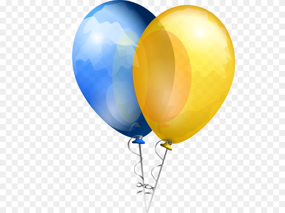 Blue And Yellow Balloons, Balloon Free Transparent Png