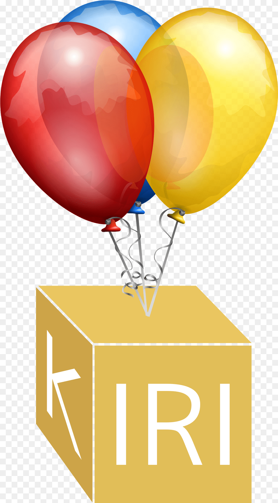 Blue And Yellow Balloons Clipart Birthday Balloons, Balloon, Box, Cardboard, Carton Free Png