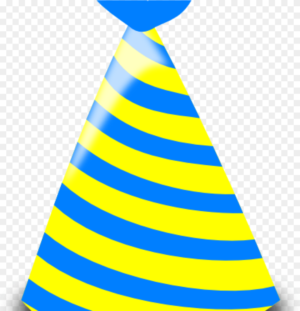 Blue And Yellow Birthday Hat, Clothing, Party Hat, Person Png Image