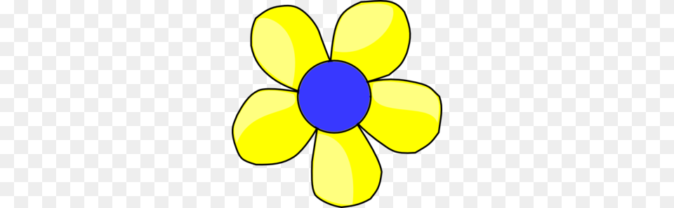 Blue And Yellow Flower Shaded Clip Art, Anemone, Daisy, Plant, Daffodil Free Transparent Png