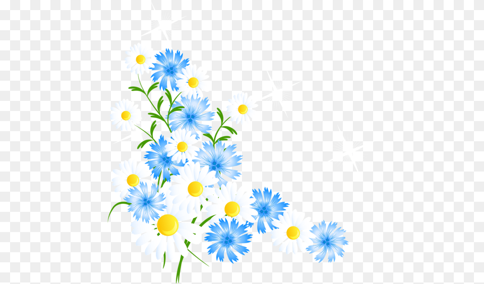 Blue And Yellow Flowers Clipart, Daisy, Flower, Plant, Anemone Free Png Download