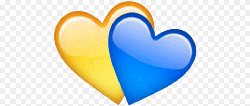 Blue And Yellow Hearts, Heart, Balloon Png Image