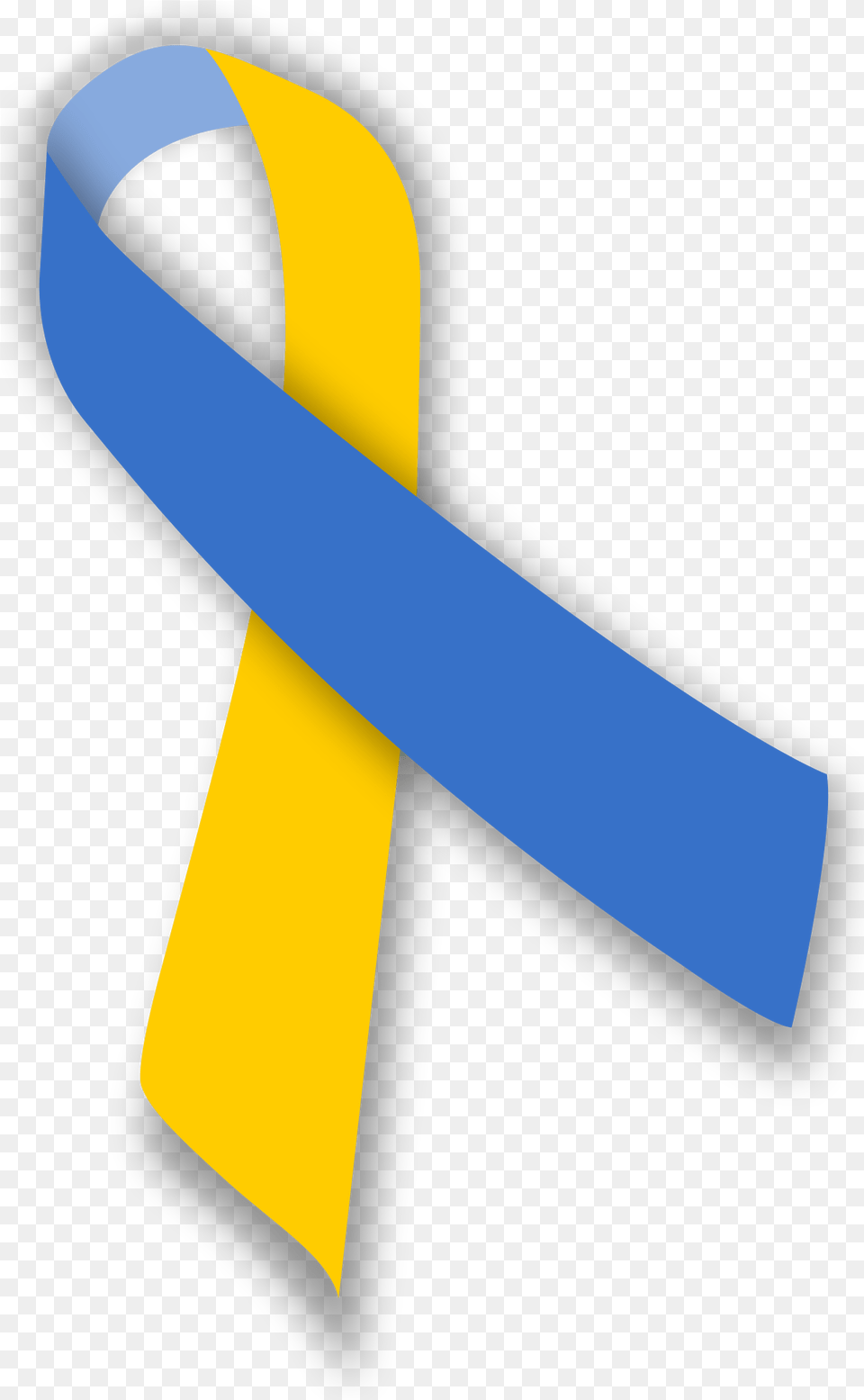 Blue And Yellow Ribbon Down Syndrome Symbol, Accessories, Formal Wear, Tie, Belt Png Image