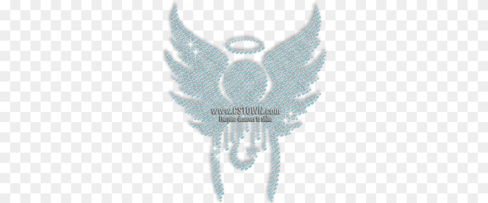 Blue Angel Wings With Star And Moon Hotfix Bling Transfer Eagle, Accessories, Jewelry, Necklace, Chandelier Free Transparent Png