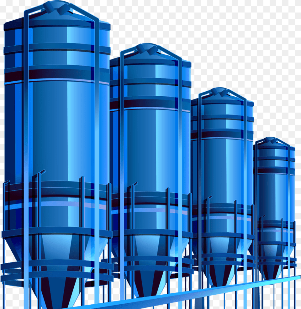 Blue Animated Silos, Architecture, Building, Factory, Brewery Free Png