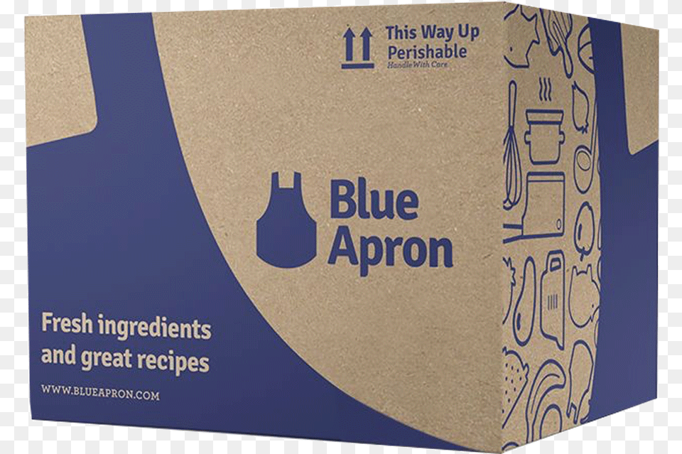 Blue Apron Reviews Blue Apron Print Ad, Box, Cardboard, Carton, Text Png Image