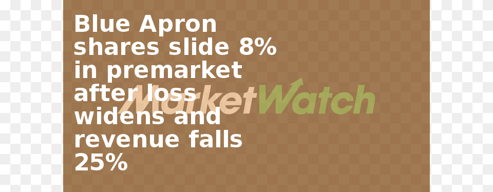 Blue Apron Shares Slide 8 In Premarket After Loss Market Basket, Text Png Image