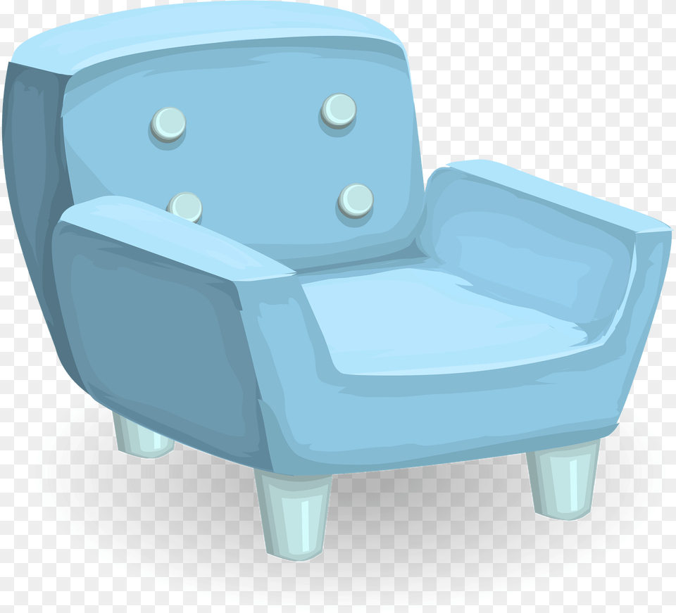 Blue Armchair Clipart, Chair, Furniture, Hot Tub, Tub Png