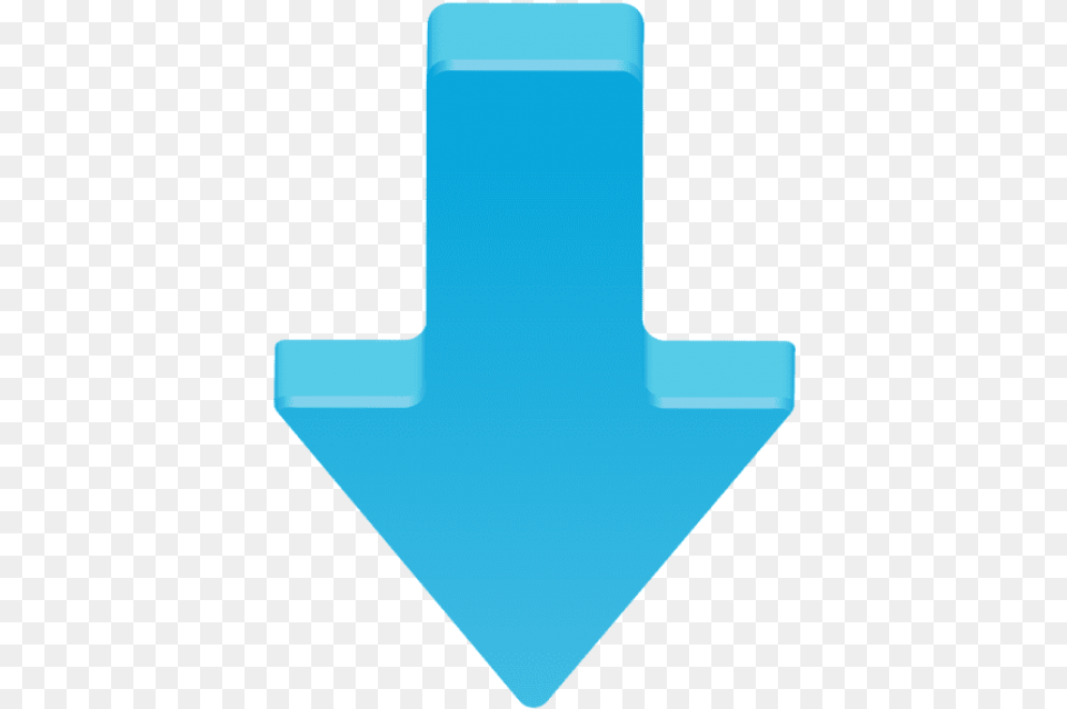 Blue Arrow Down Transparent Sign, Symbol Free Png Download