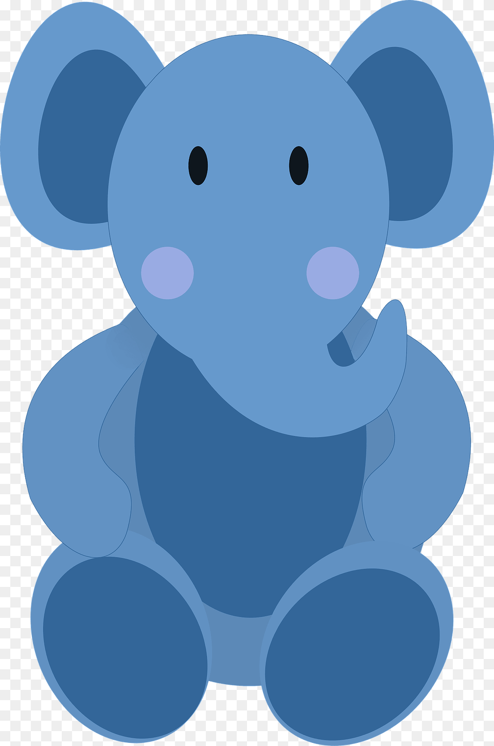 Blue Baby Elephant Clipart, Person, Toy, Plush, Animal Free Png