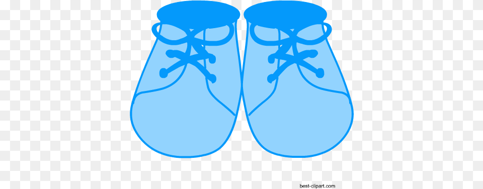 Blue Baby Shoes Free Clip Art For Baby Shower Transparent Background Baby Shower Clipart, Clothing, Footwear, Shoe, Sneaker Png Image