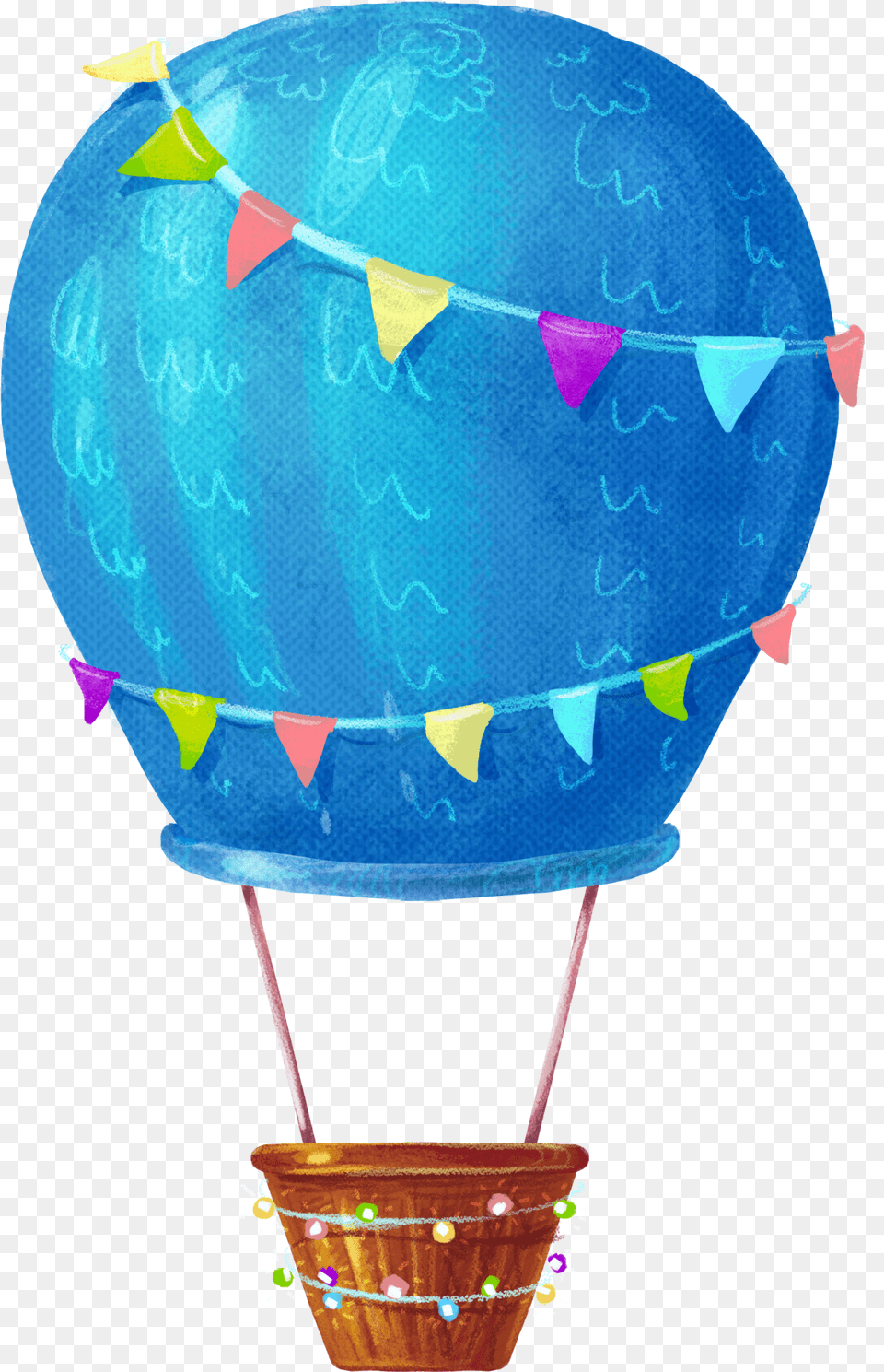 Blue Balloon Balao De Ar, Aircraft, Hot Air Balloon, Transportation, Vehicle Free Png