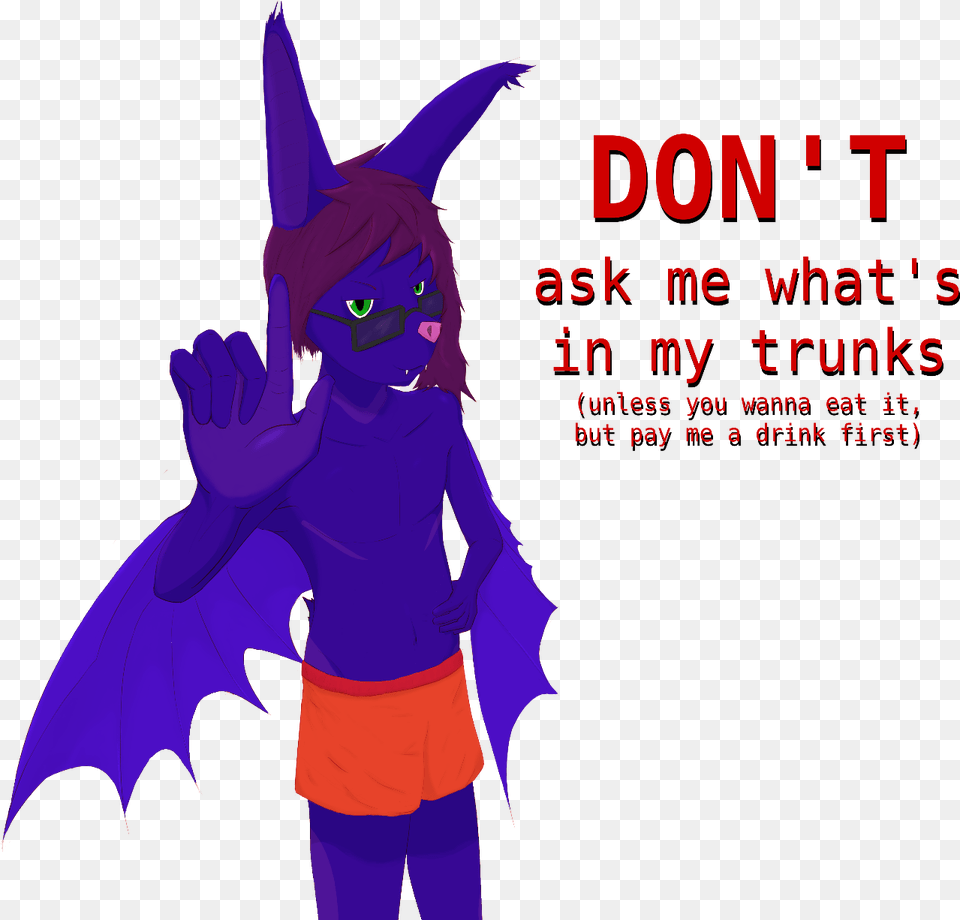 Blue Bat Anthro Pointing A Finger At You To Tell You, Purple, Person, Face, Head Free Transparent Png