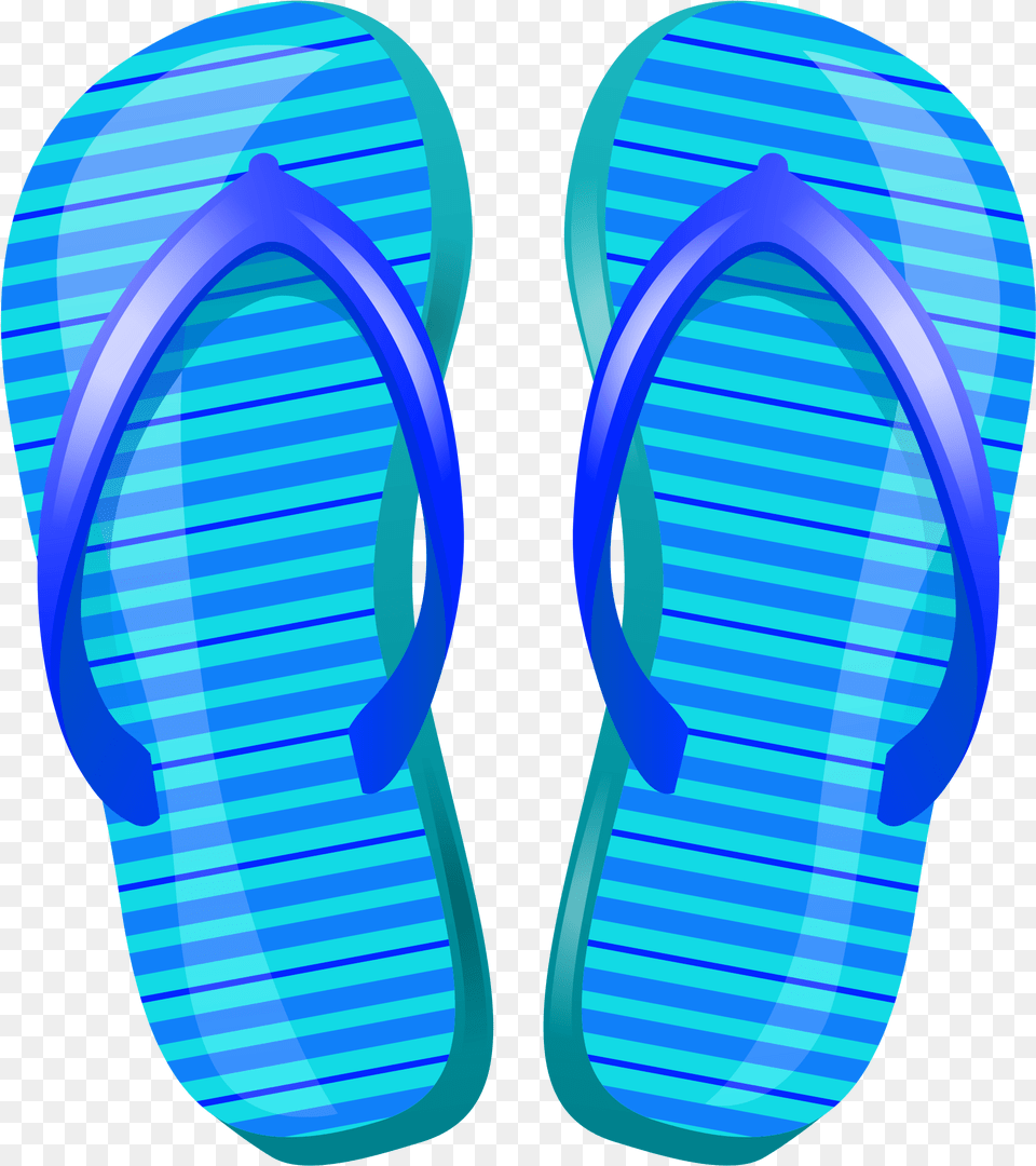 Blue Beach Flip Flops Vector Clipart Flip Flops Transparent Background, Clothing, Flip-flop, Footwear Png