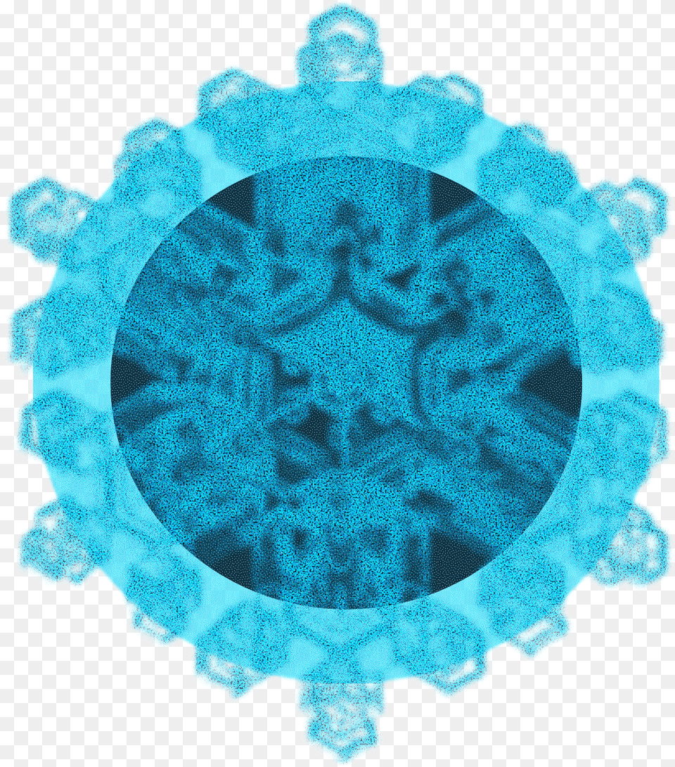 Blue Black Crystal Ice Flower Snowflake And Psd Blue, Nature, Outdoors, Pattern, Snow Free Png Download