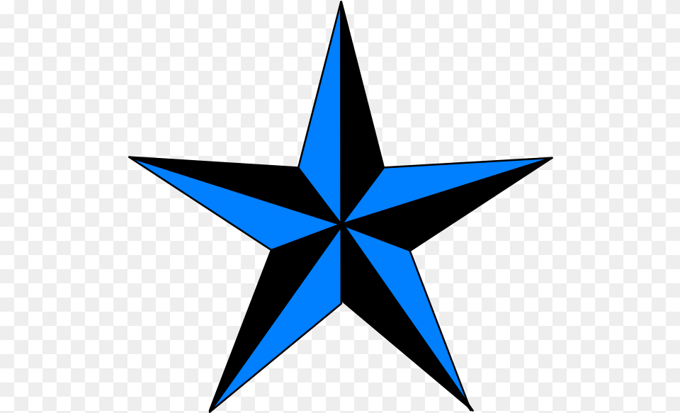Blue Black Texas Star Clip Art Old School Star Tattoo Blue And Black Star, Star Symbol, Symbol, Animal, Fish Png Image