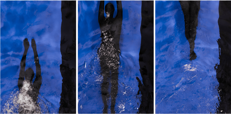 Blue Black Triptych Blue, Art, Collage, Water Sports, Leisure Activities Png Image