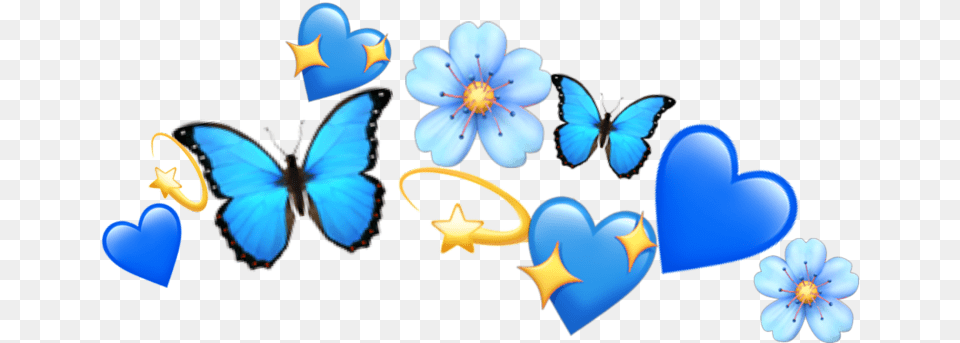 Blue Blue Emoji Crown, Animal, Insect, Invertebrate Free Png