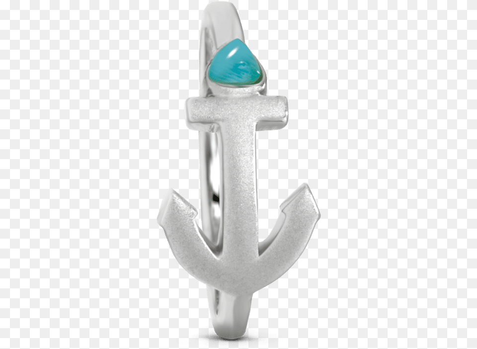 Blue Boat Anchor Ring Platinum, Electronics, Hardware, Accessories, Gemstone Free Transparent Png