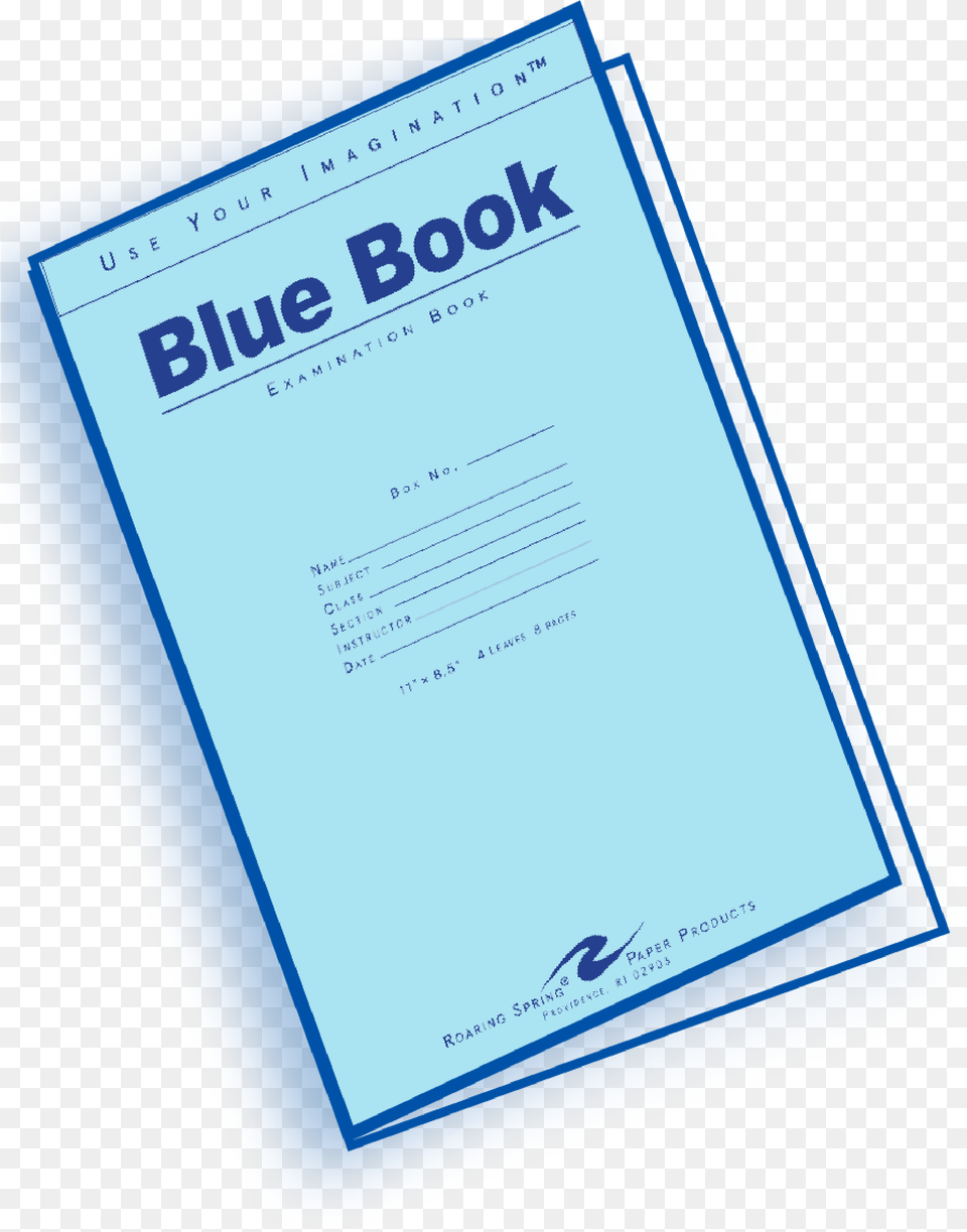 Blue Book Blue Book Exam, Text, Page Free Transparent Png