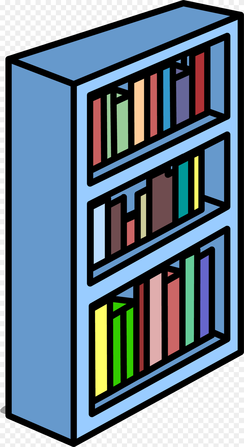 Blue Bookshelf Sprite Bookcase Cilpart, Furniture, Gate, Book, Indoors Free Png