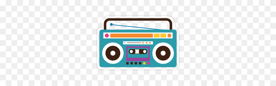 Blue Boombox Hippie Sticker, Electronics, Gas Pump, Machine, Pump Free Png