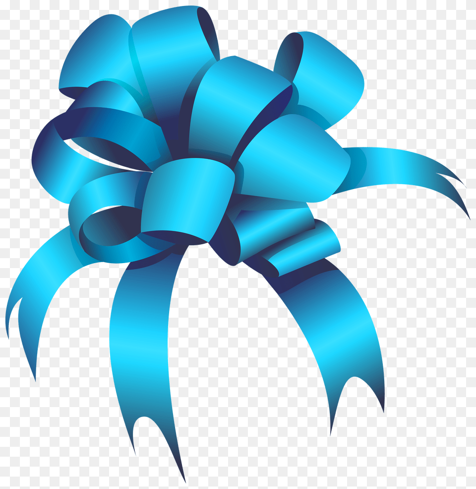 Blue Bow Clipart, Gift Png