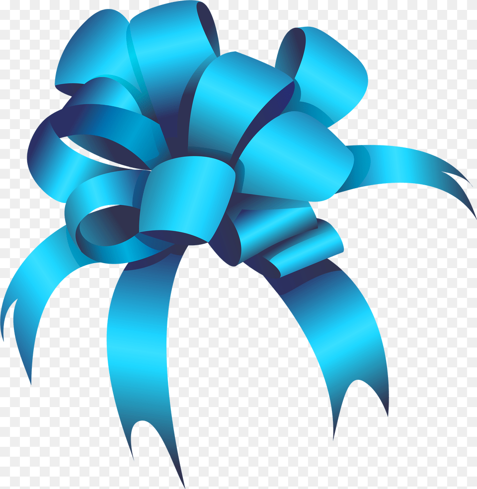 Blue Bow Clipart Blue Gift Bow Clipart Png