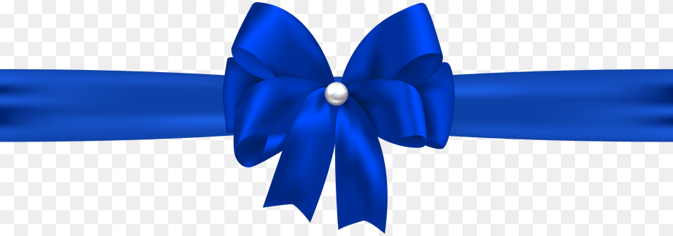 Blue Bow With Ribbon Clip Art, Accessories, Jewelry Png