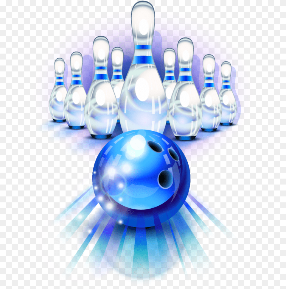 Blue Bowling Ball And Pins, Leisure Activities Png Image