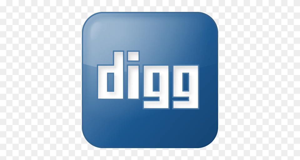 Blue Box Digg Social Icon, Logo, Text, First Aid Free Png Download