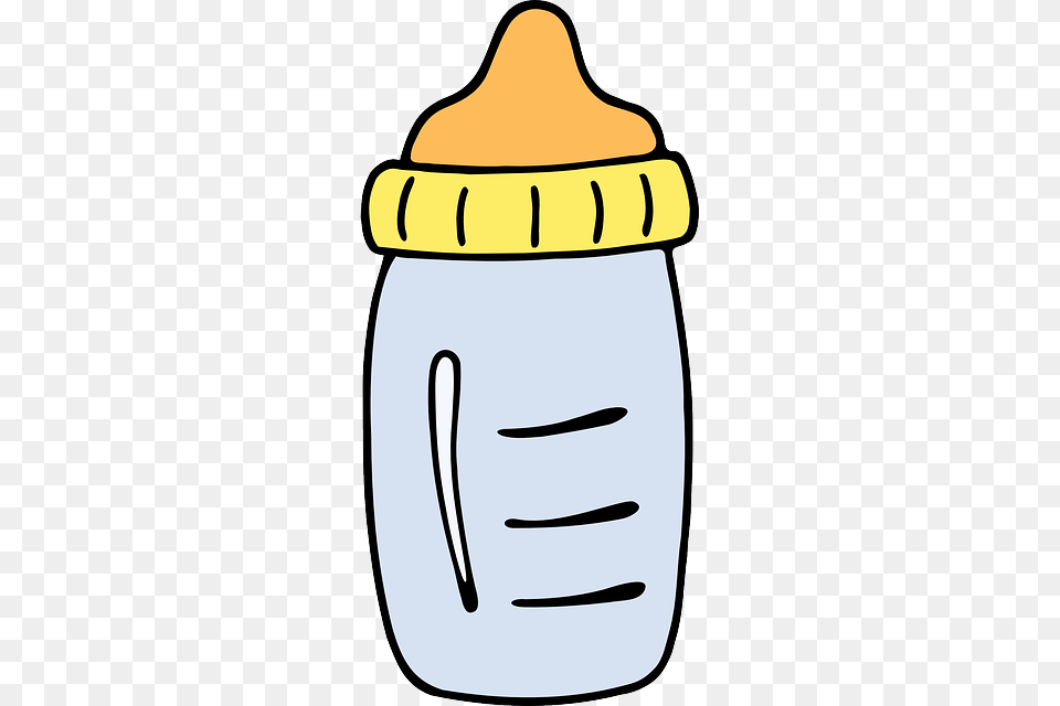 Blue Boy Baby Bottle Cartoon Clip Art Baby Shower Decor, Jar, Pottery, Urn Png