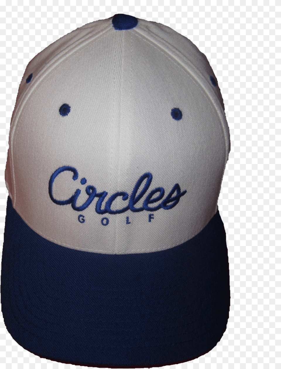 Blue Brim On White Circles Text Flexfit Hat Baseball Cap, Baseball Cap, Clothing Free Png