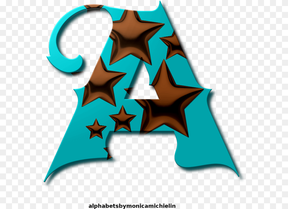 Blue Brown Stars Alphabet Vertical, Symbol, Star Symbol Free Png