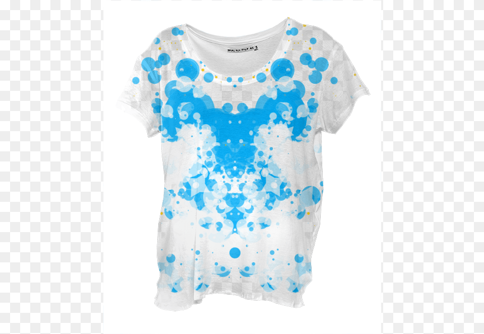Blue Bubbles, Clothing, T-shirt, Blouse, Dye Free Png Download