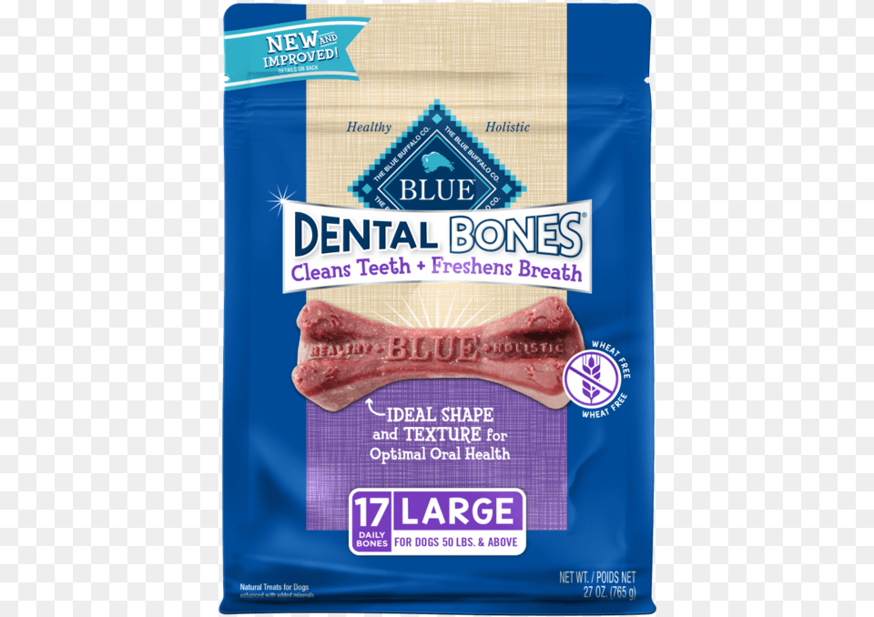 Blue Buffalo Dental Bones Large Adult Dental Chew Dog Blue Buffalo Dental Bones, Food, Meat, Pork Free Png Download