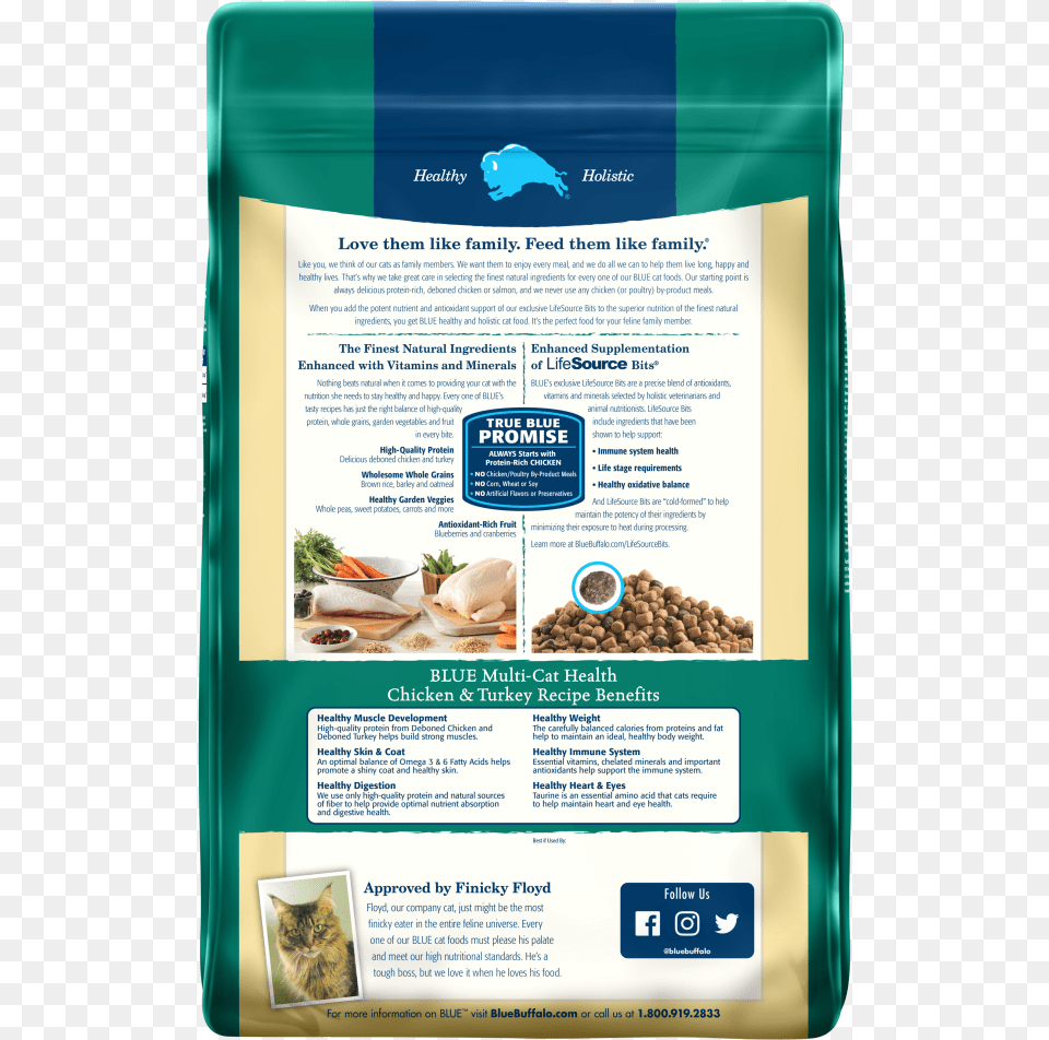 Blue Buffalo Multi Cat Health Chicken And Turkey Recipe Blue Buffalo Blue Senior Dog Chicken Amp Brown Rice, Advertisement, Food, Lunch, Meal Free Png Download